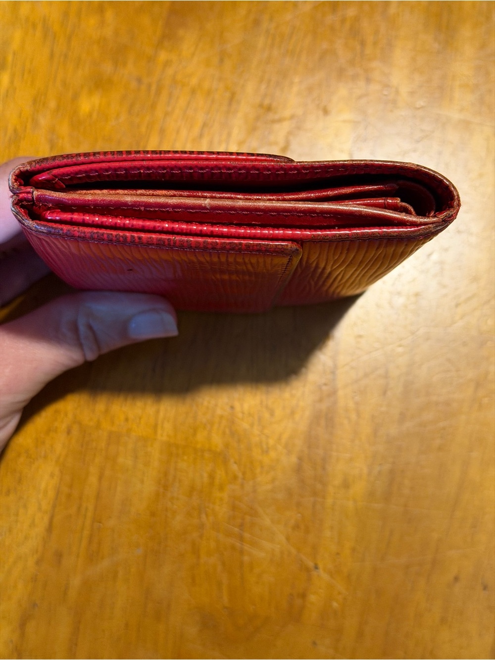 Louis Vuitton Red Epi Leather bi fold wallet - Picture 8 of 9
